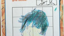 Steven, 7, Dallas, TX, Drawing Jake