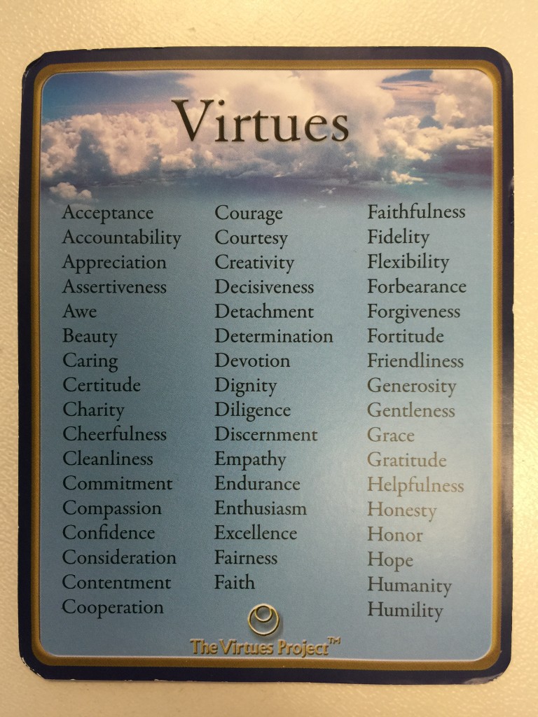 #52: Core Values & Virtues — THE FIVE STRATEGIES OF THE VIRTUES PROJECT ...